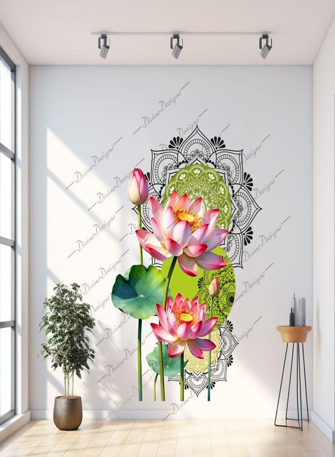 DivineDesigns ملصق فني بتصميم زهور الزنبق والماندالا الجميلة من DivineDesigns - Image 2
